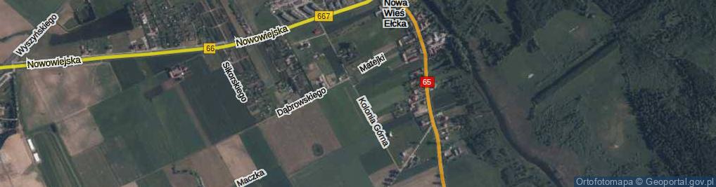 Zdjęcie satelitarne Kolonia Górna ul.